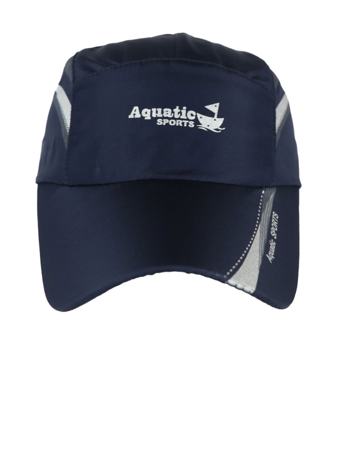 iSWEVEN Unisex Navy Blue & White Printed Snapback Cap