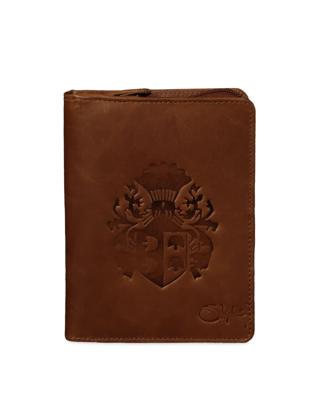 Style SHOES Unisex Brown Solid Passport Holder