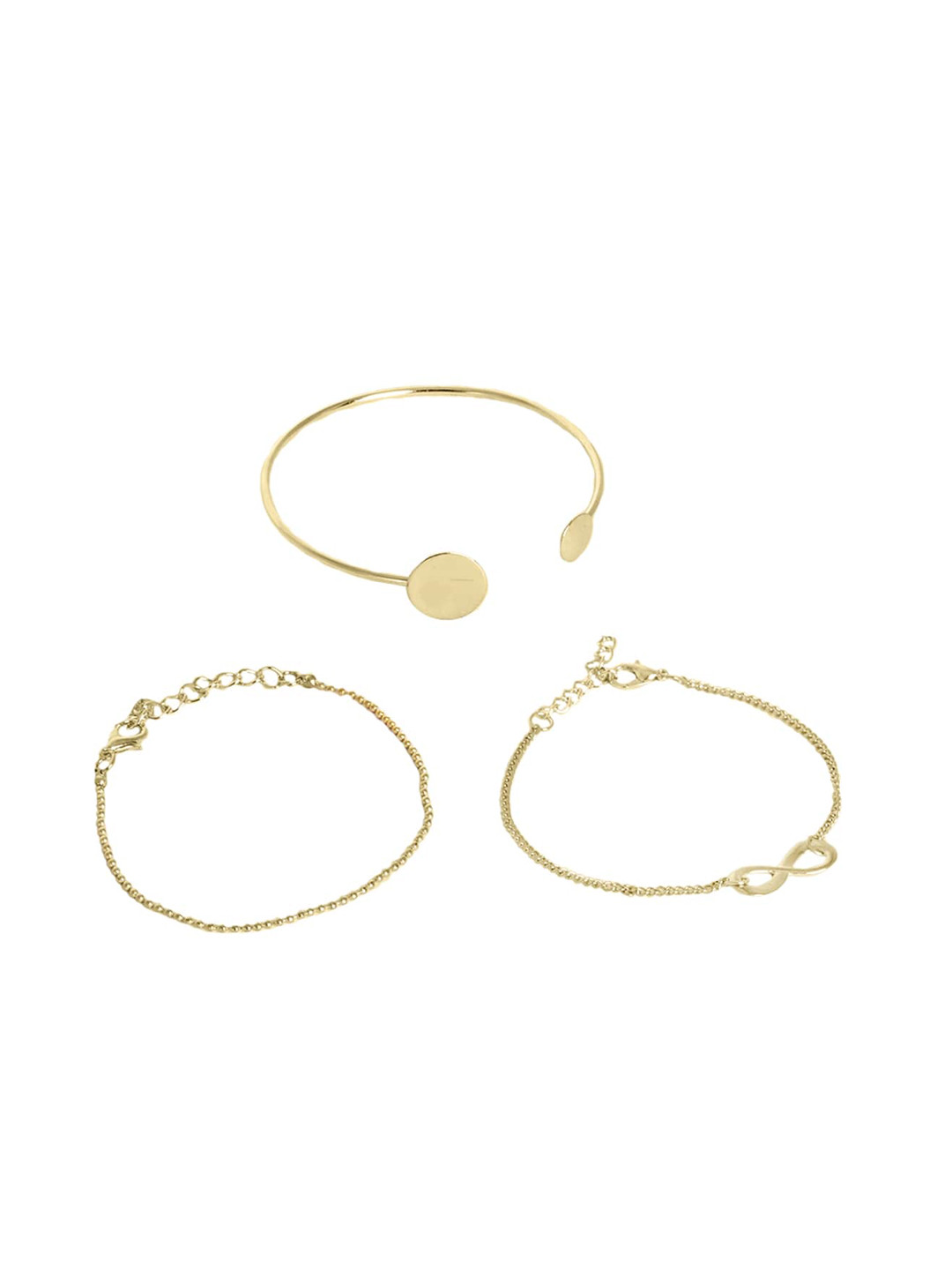JOKER & WITCH Women Gold-Toned Bracelet Set of 3