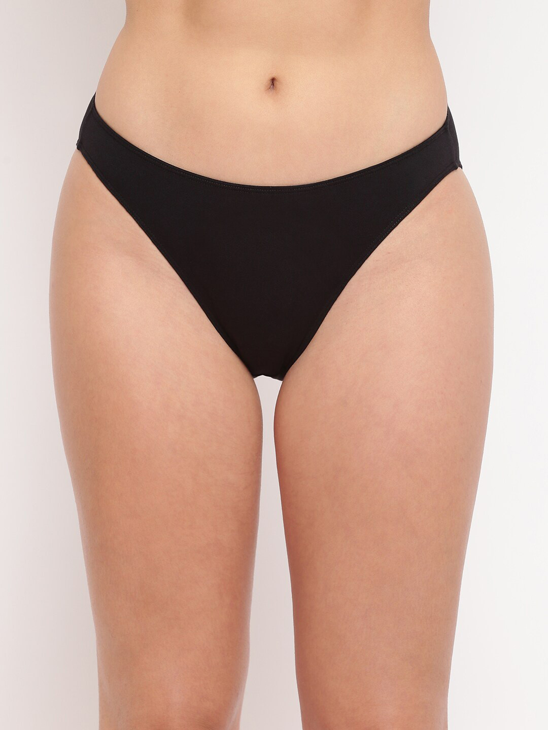 BASIICS by La Intimo Women Black Solid Bikini Briefs-BCPHL11BK0