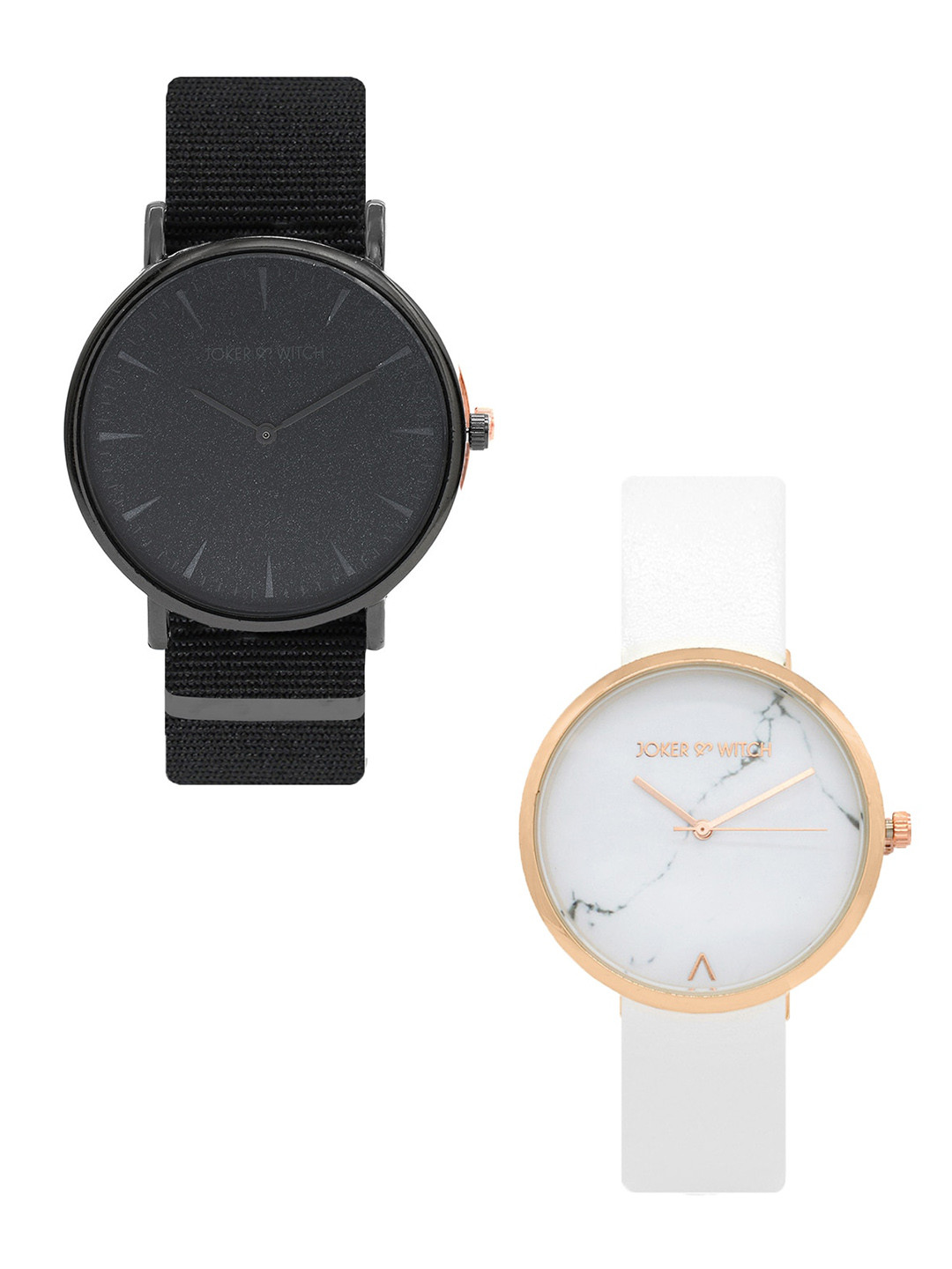 JOKER & WITCH Set Of 2 Cookie & Lyon Couple Watch Gift Set JWCW128