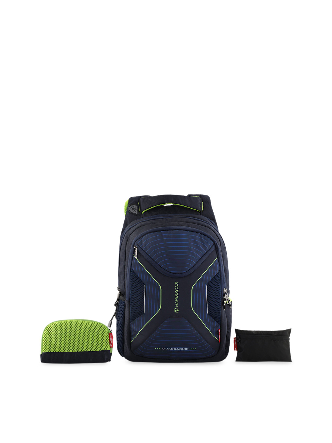 Harissons Unisex Navy Blue Solid Laptop Backpack with Reflective Strip