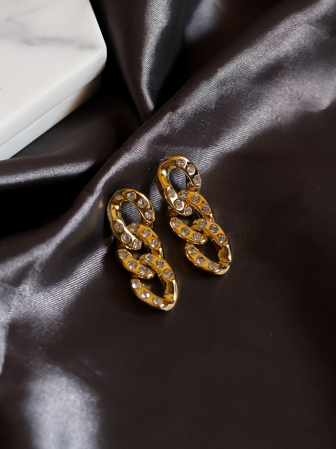 Bellofox Gold-Toned Contemporary Studs