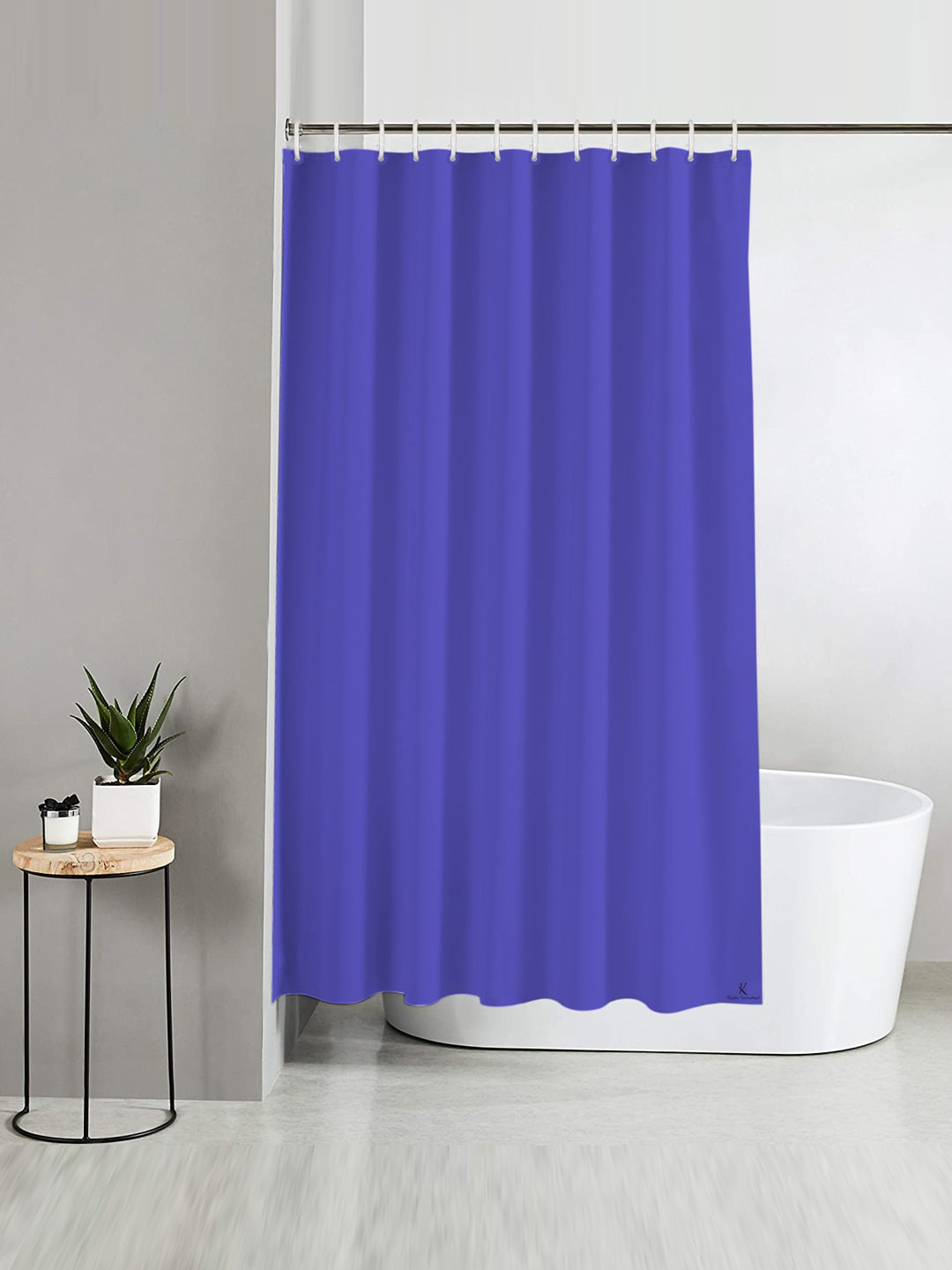 Kuber Industries Purple Solid Heavy Duty Shower Curtain
