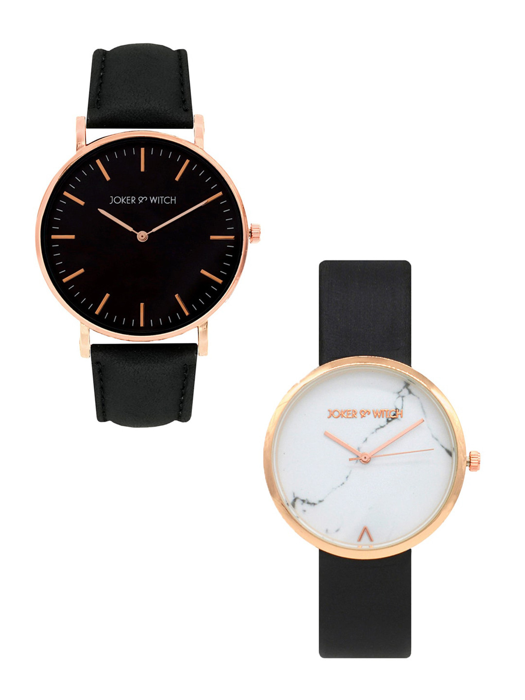 JOKER & WITCH White & Black Felicity & Ben Couple Watch Gift Set JWCW134