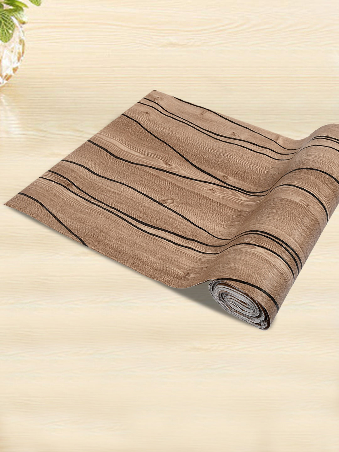 Kuber Industries Brown & Black Printed Wardrobe Kitchen Drawer Shelf Liner