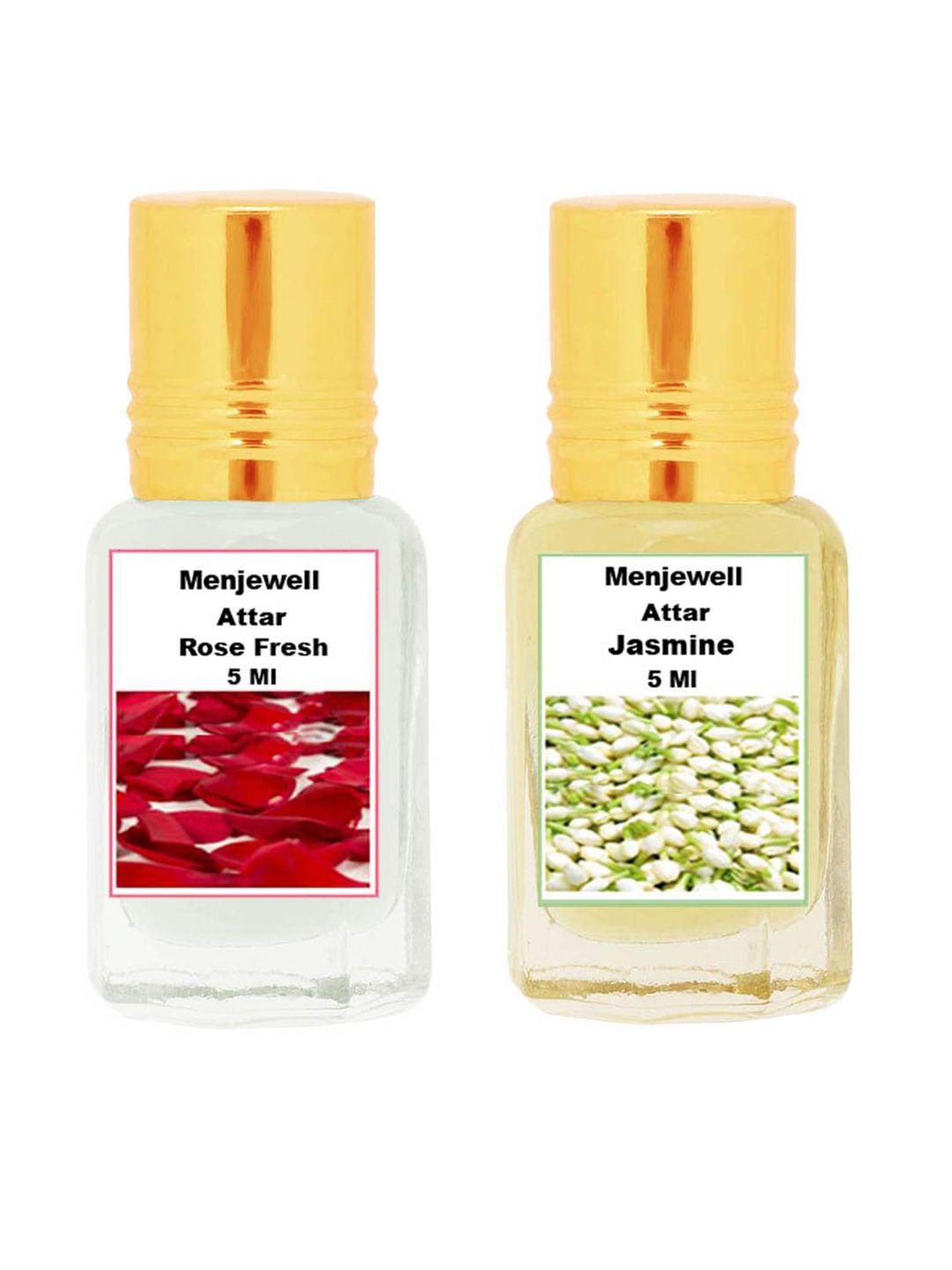 Buy Menjewell Unisex Rose Fresh Jasmine Attar 5 Ml Each Pack Of