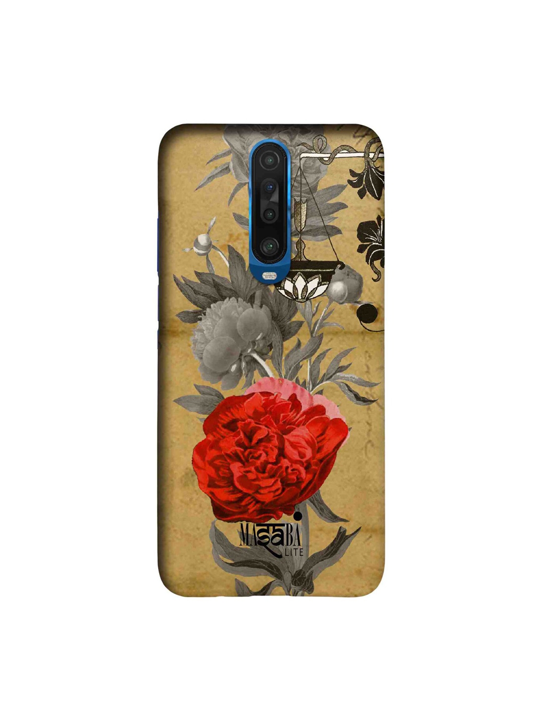 macmerise Beige   Grey Masaba Floral Scale Sleek Xiaomi Poco X2 Case