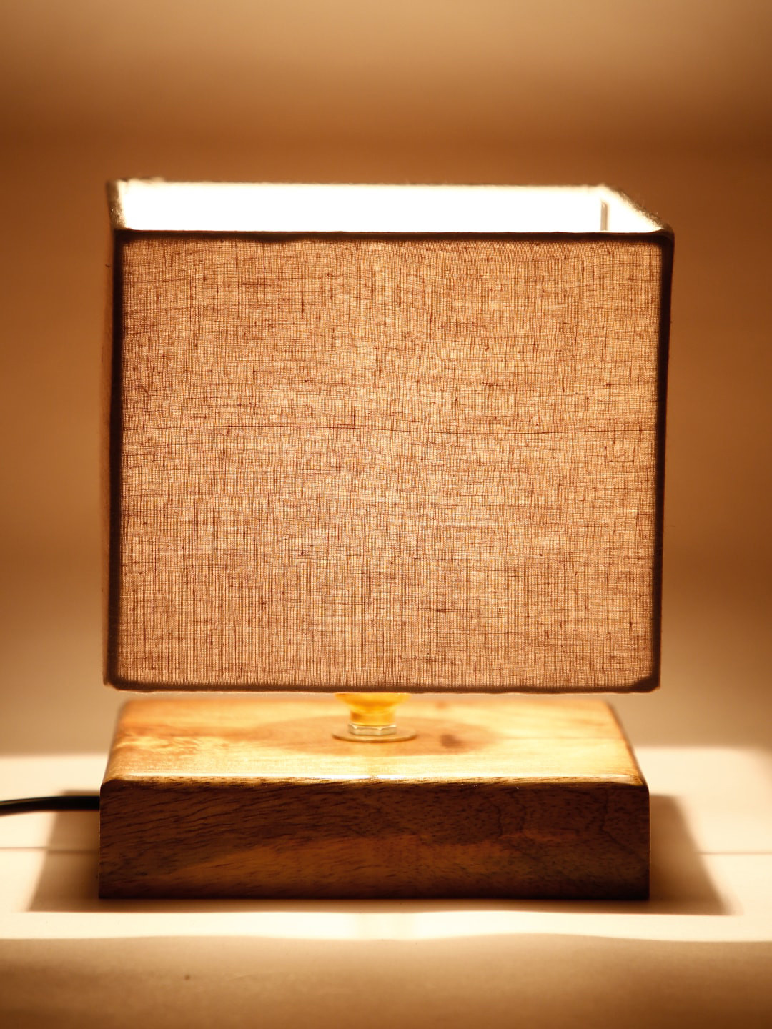 Devansh Grey Solid Contemporary Column Table Lamp