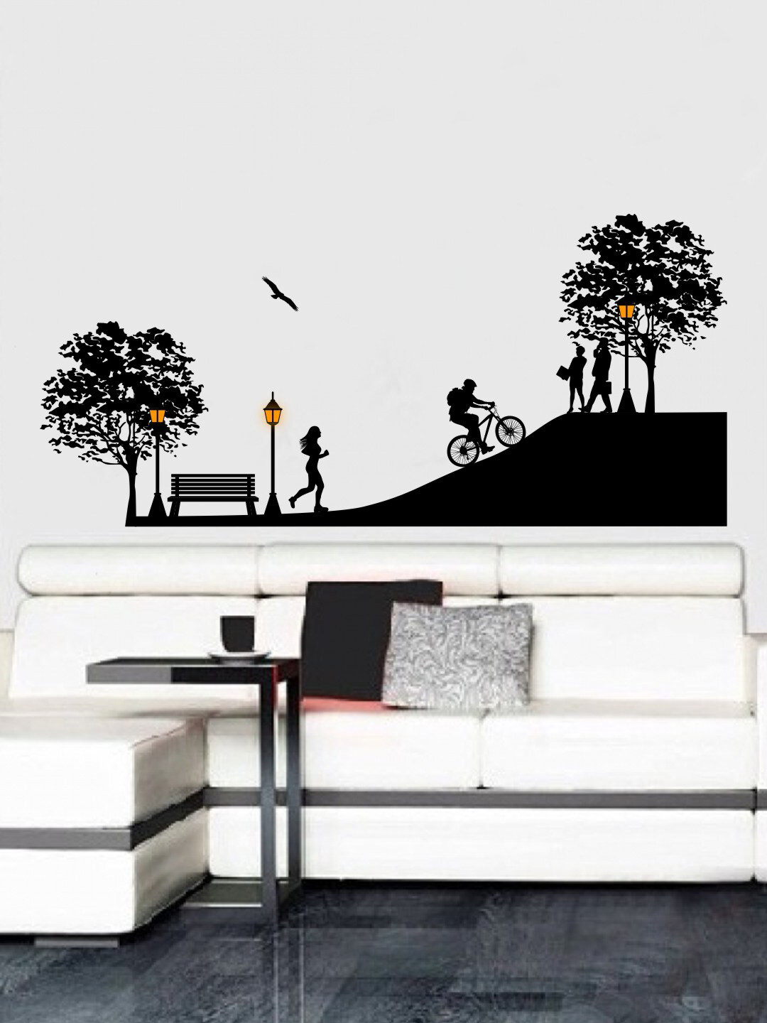 rawpockets Black The Evening at the Park Wall Sticker