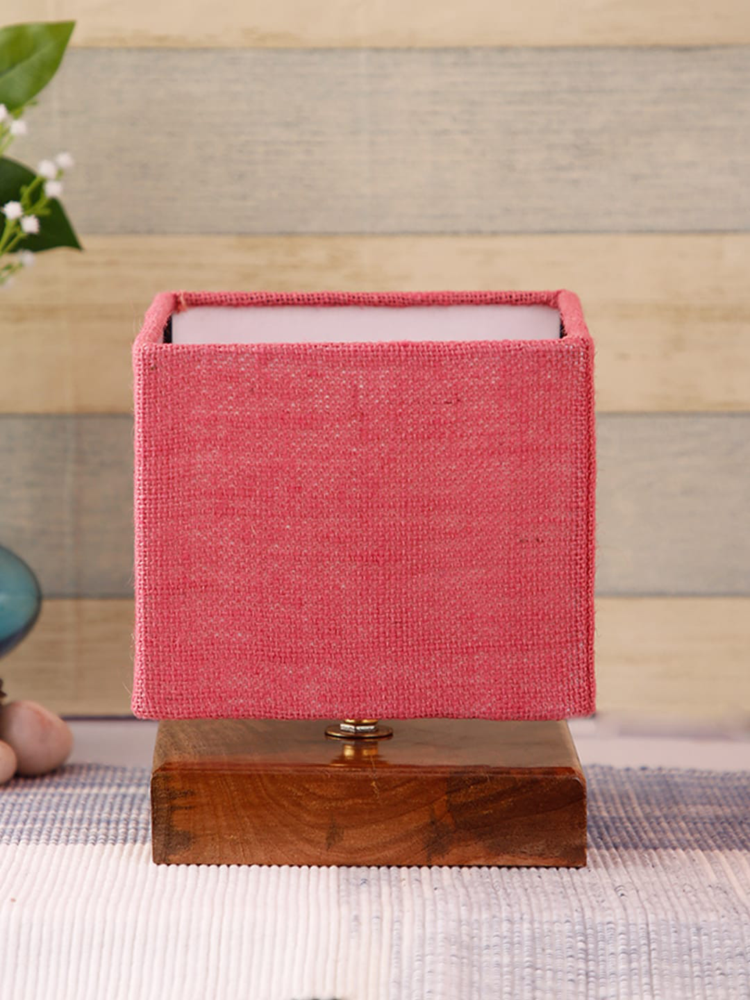 Devansh Pink Solid Contemporary Column Lamp