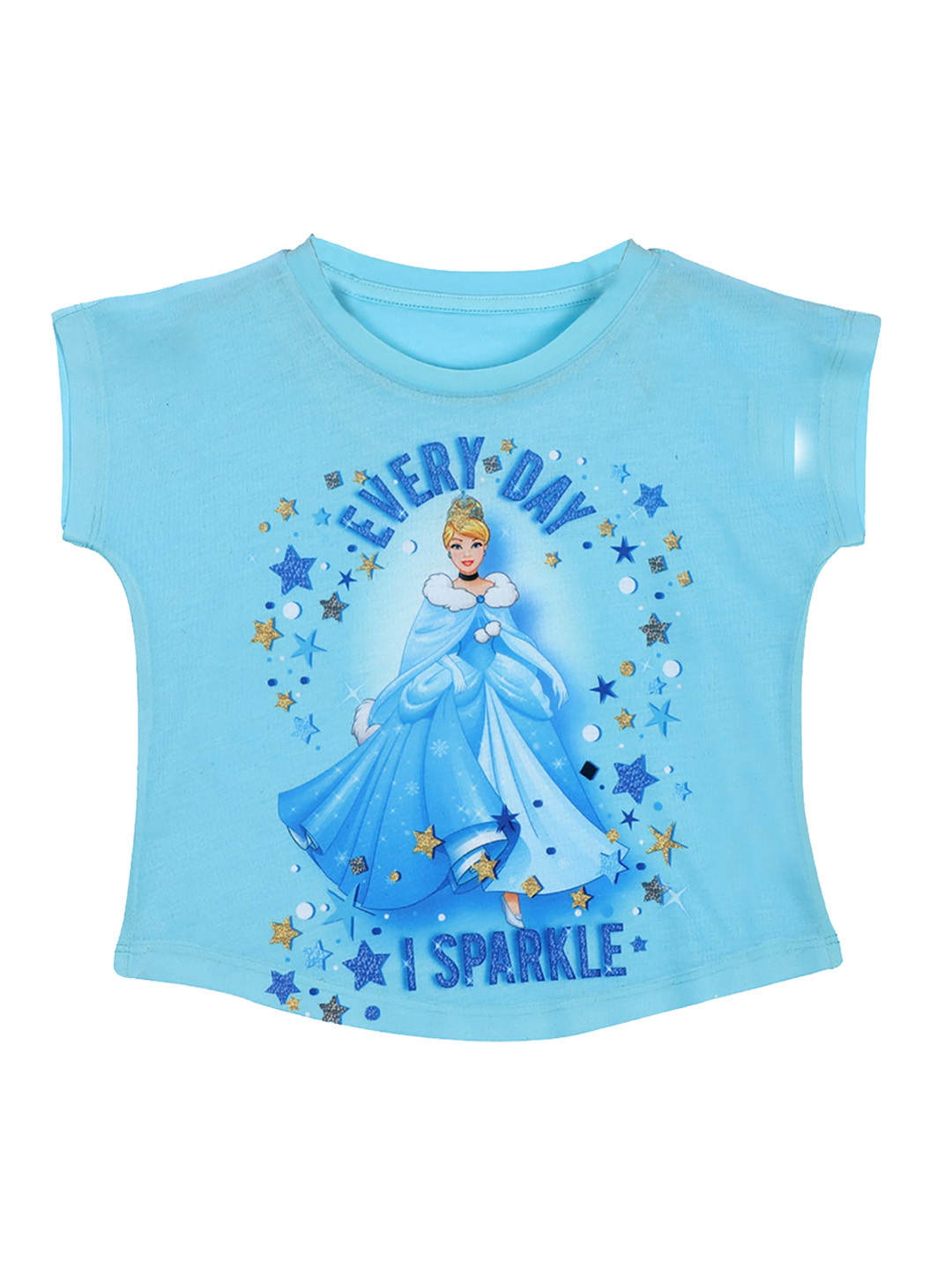Disney Princess Girls Blue Cinderella Printed Top