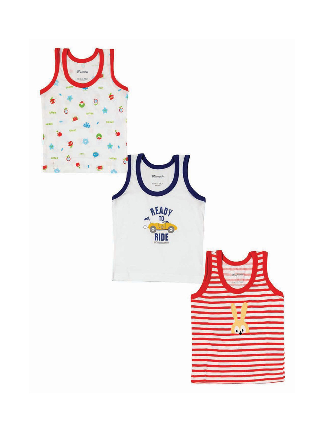 Zoom Minimondo Boys Pack Of 3 Multicoloured Innerwear Veste