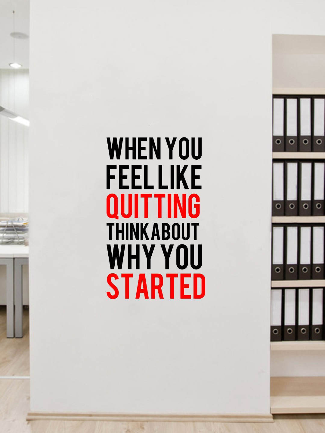 rawpockets Black & Red Quote on Quitting Wall Sticker
