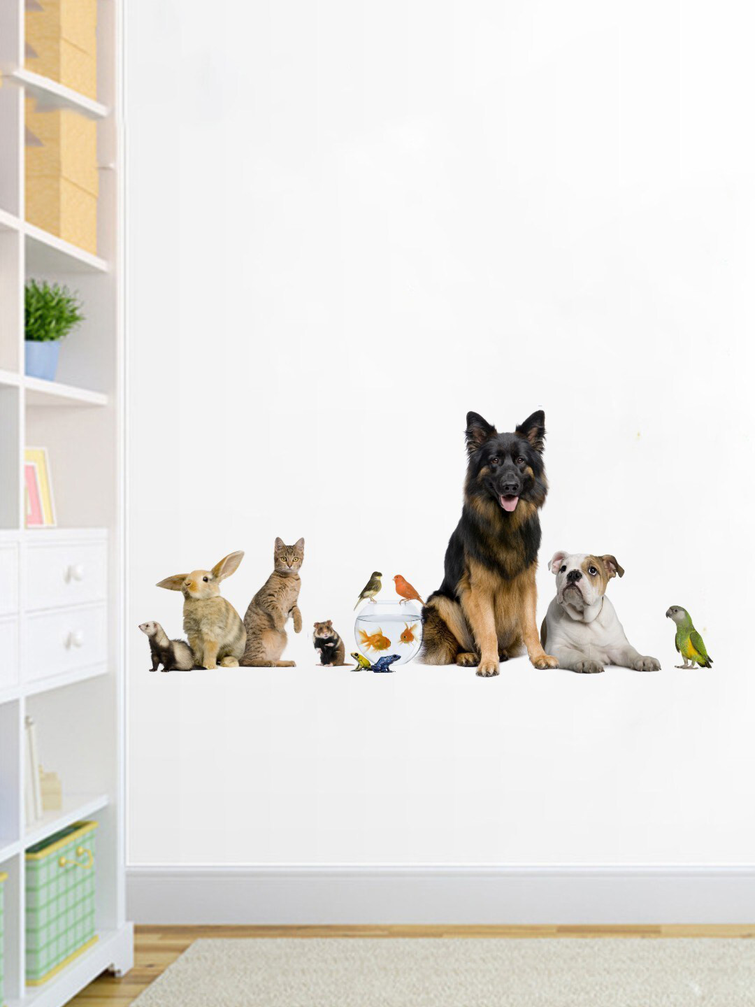 rawpockets Brown & Black Pet Familiy Wall Sticker