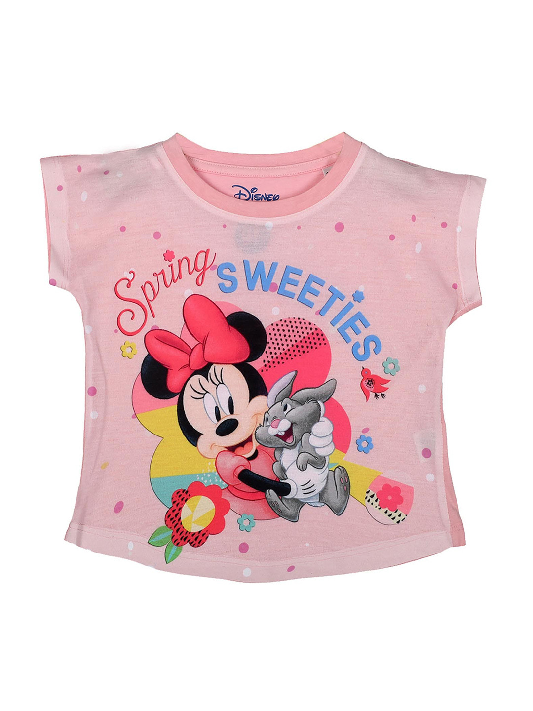 Minnie Girls Pink Minnie Mouse Printed Top