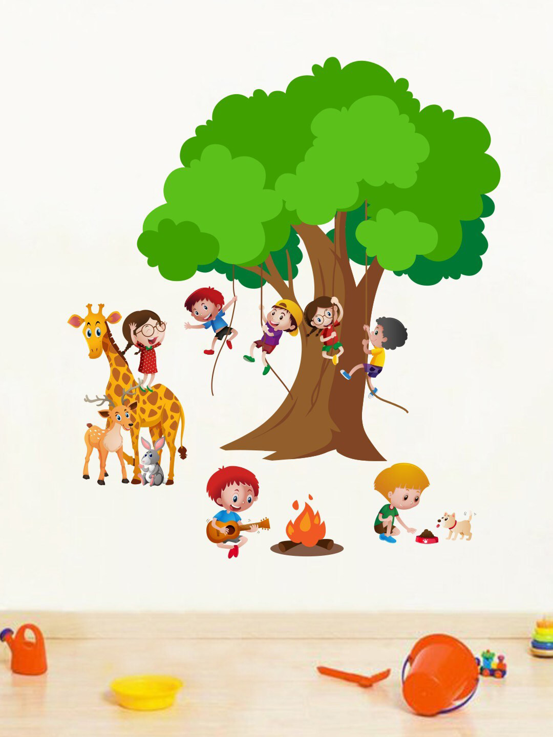 rawpockets Green & Brown Kid's Outdoor Fun Activity Wall Sticker