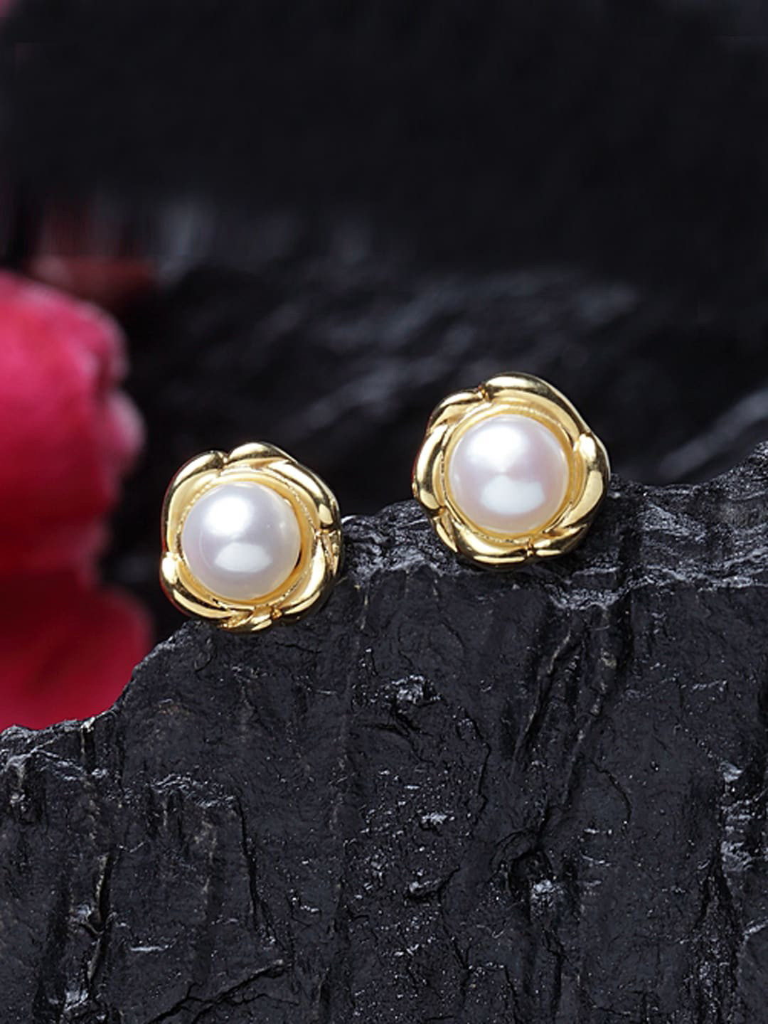 Clara Gold-Toned Contemporary Studs