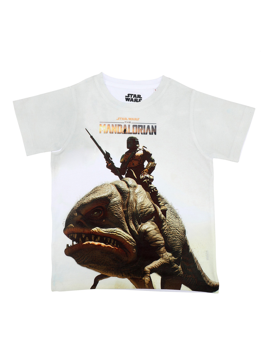 STAR WARS Boys White Printed Round Neck T-shirt