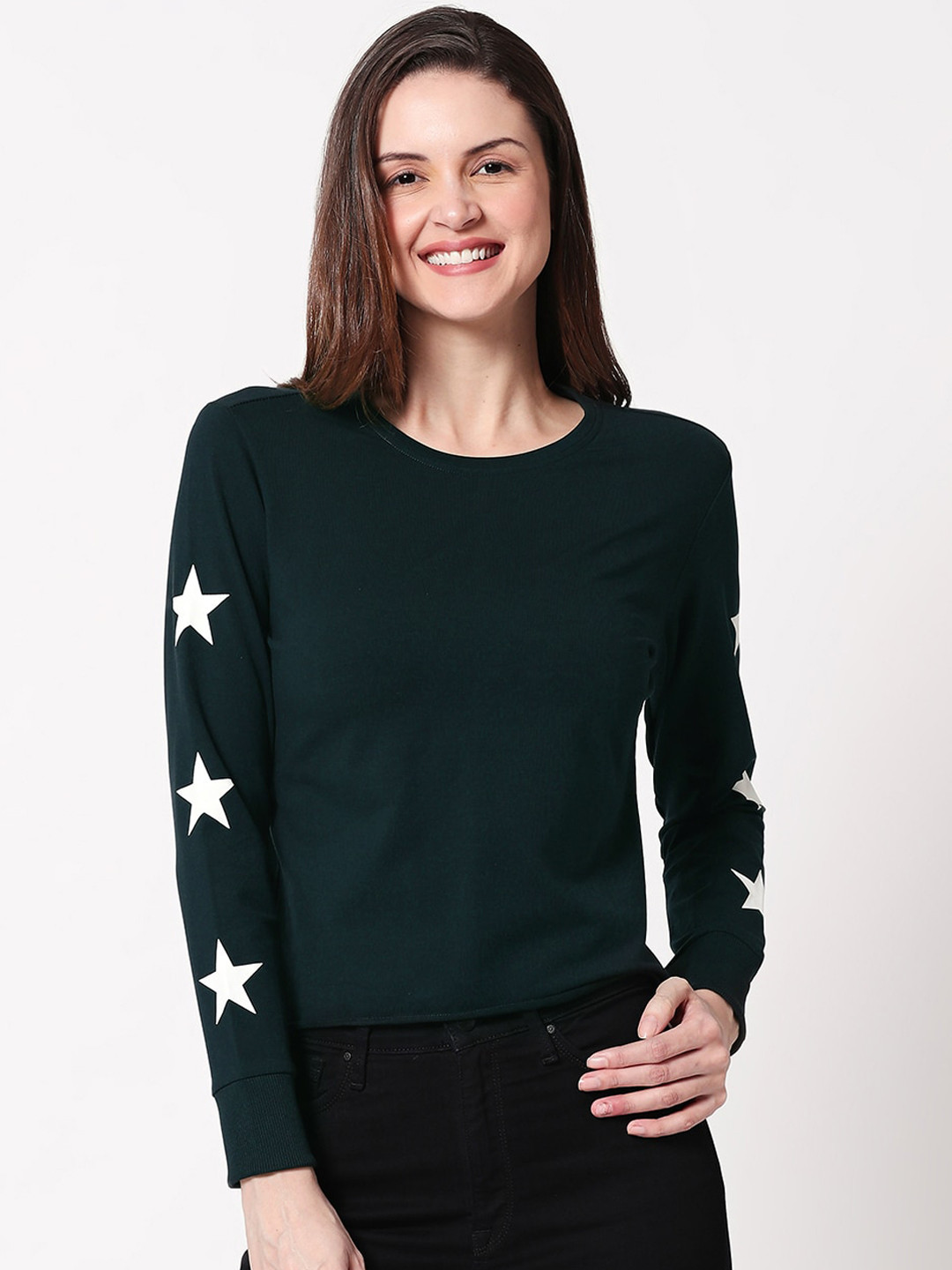 Zeyo Women Green Solid Top