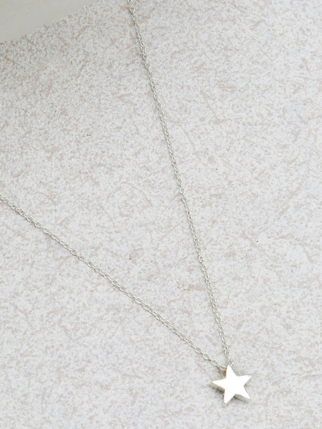 JOKER & WITCH Silver-Plated Star-Shaped Pendant With Chain