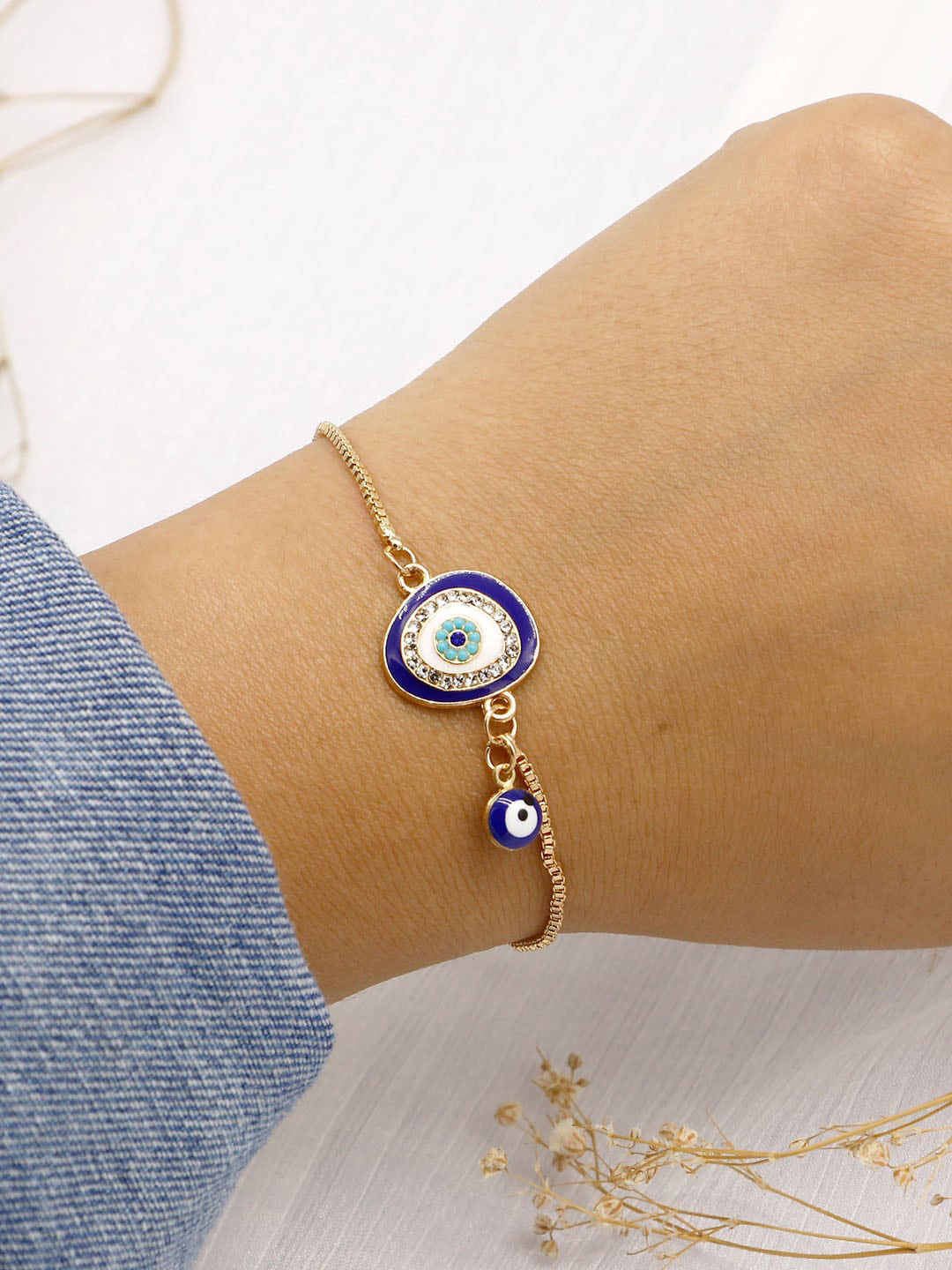 JOKER & WITCH  Gold-Plated Link Bracelet