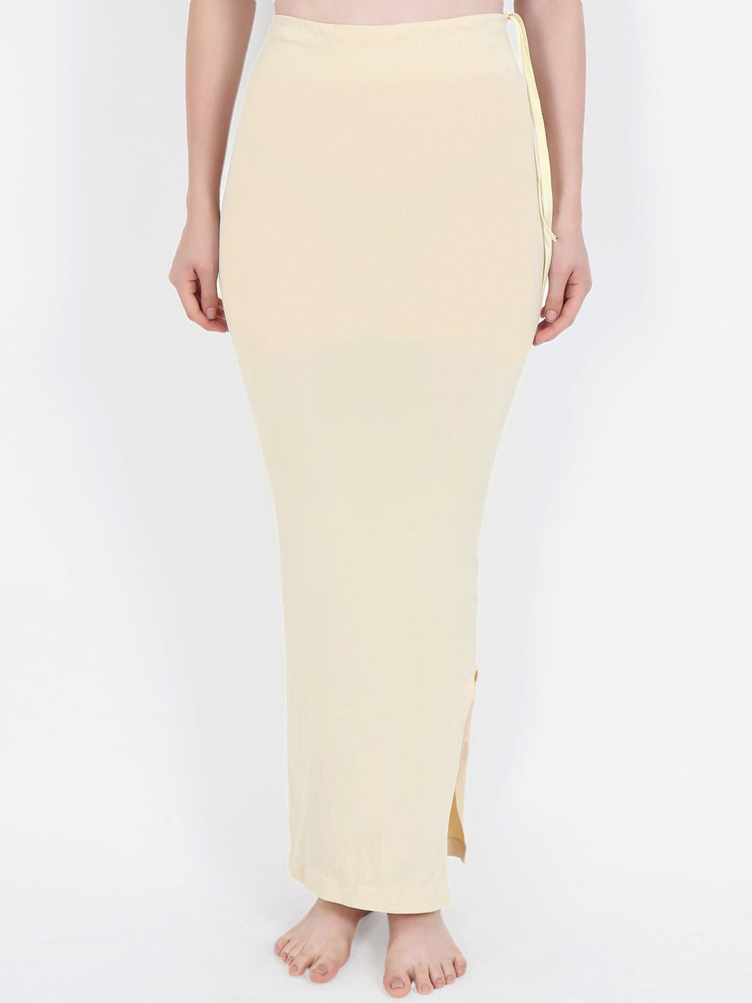 Beau Design Women Off White Solid Saree Shape Wear