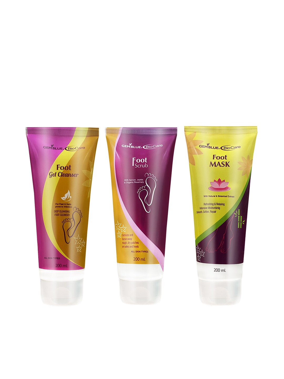GEMBLUE BioCare Combo of 3 Foot Gel Cleanser 200 ml
