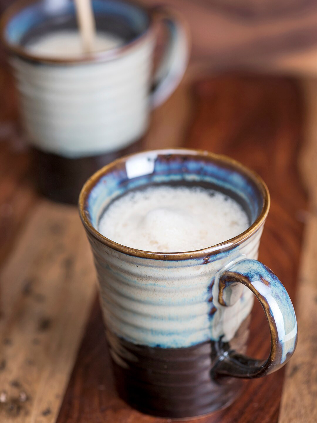 MIAH Decor Brown Stoneware Microwave Safe 2 Piece Mugs-200ml