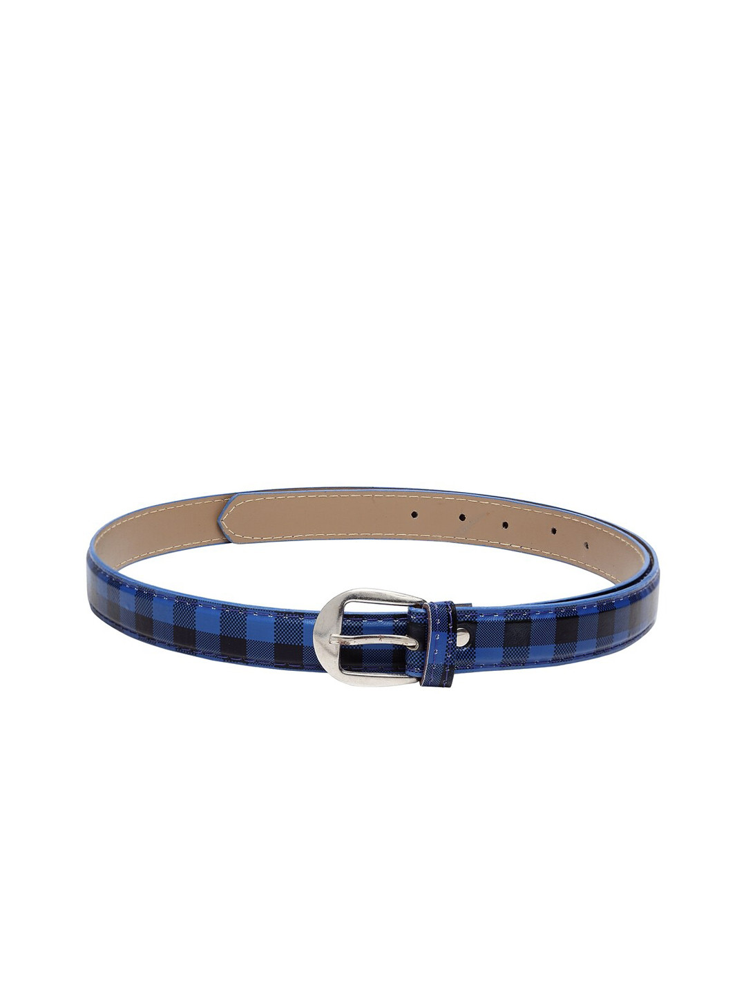 Apsis Women Blue & Black Checked Belt