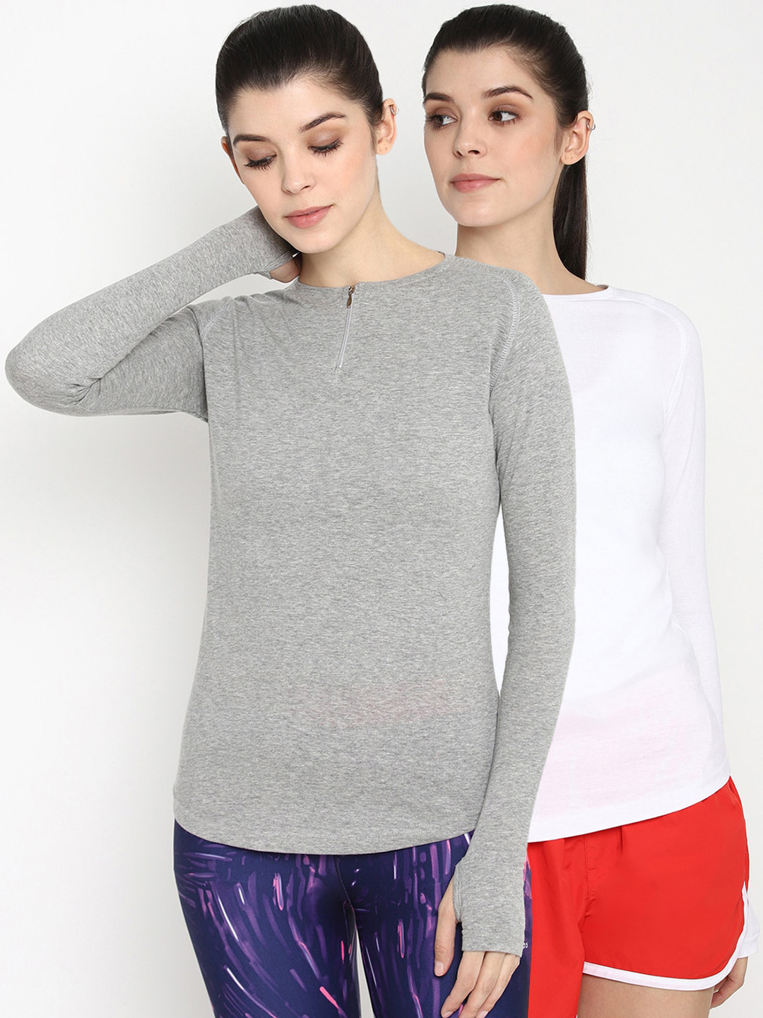 appulse Women Multicoloured Solid Hood T-shirt