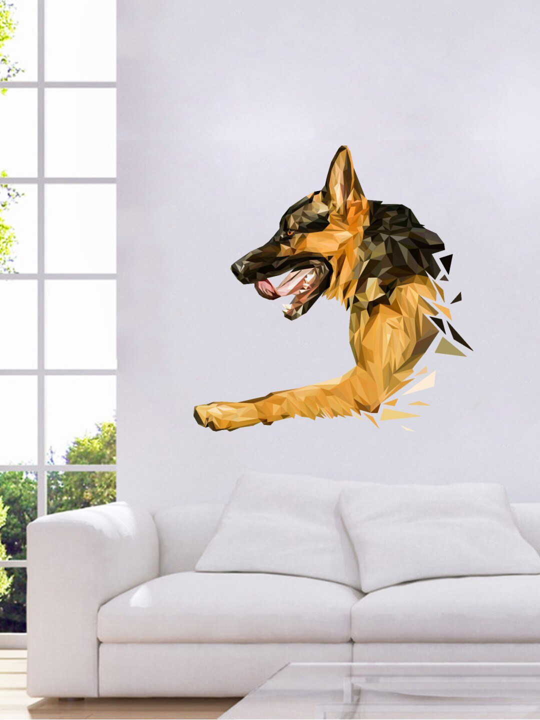rawpockets Black & Brown Pet Dog PVC Vinyl Wall Sticker
