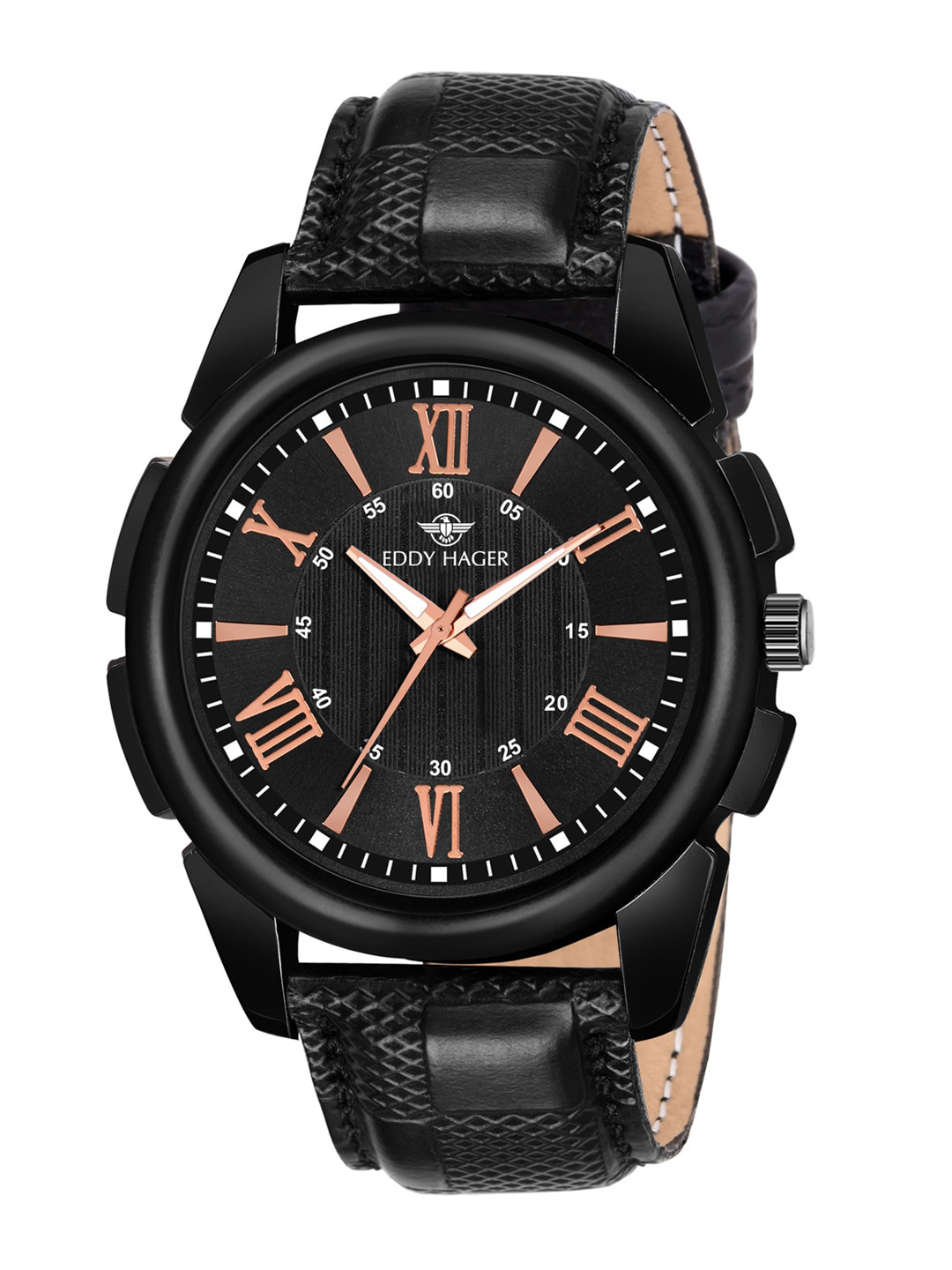 Buy EDDY HAGER Men Black Analogue Watch Eddy Hager 167 Black