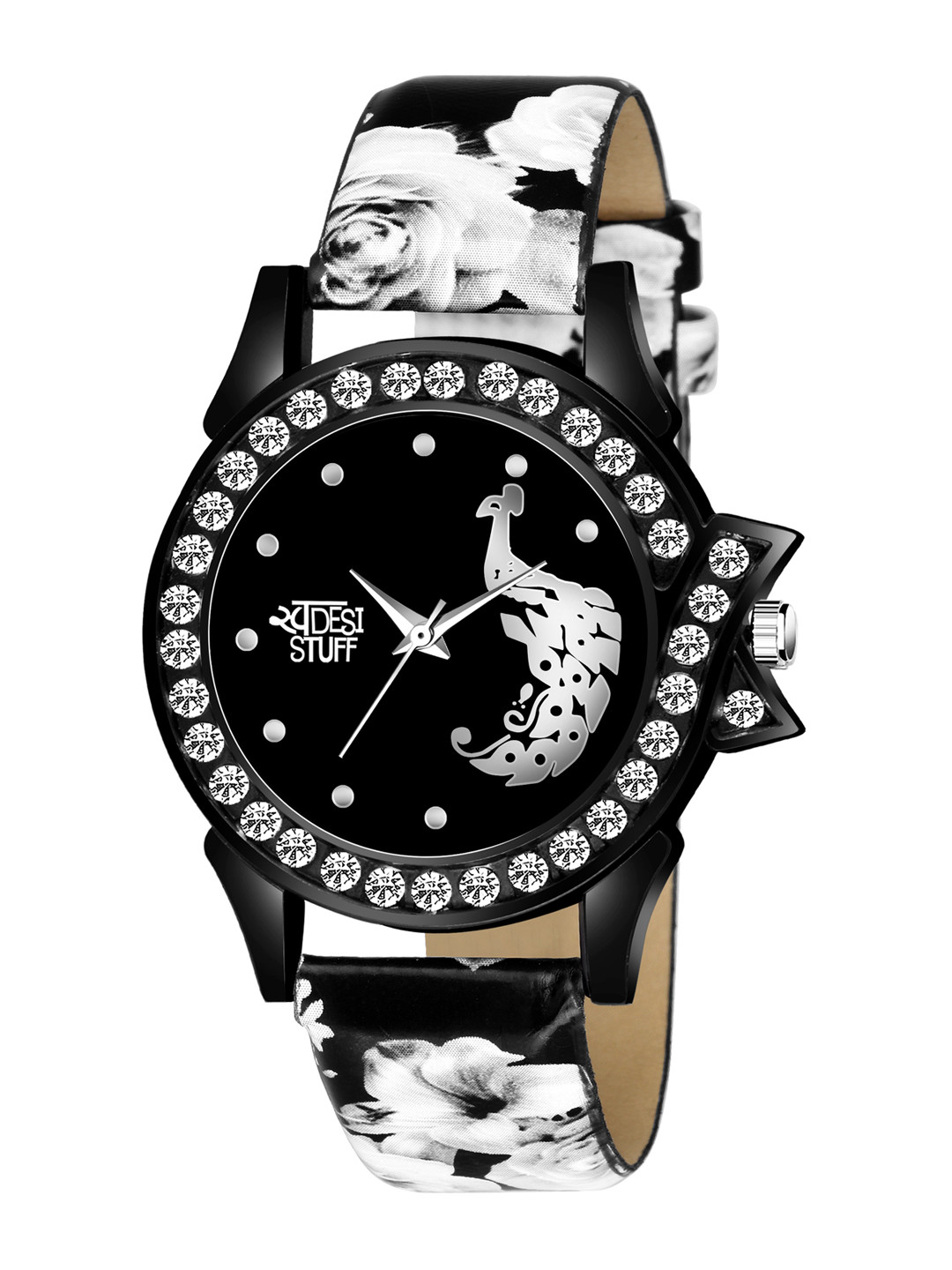 SWADESI STUFF Girls Black & White Analogue Watch