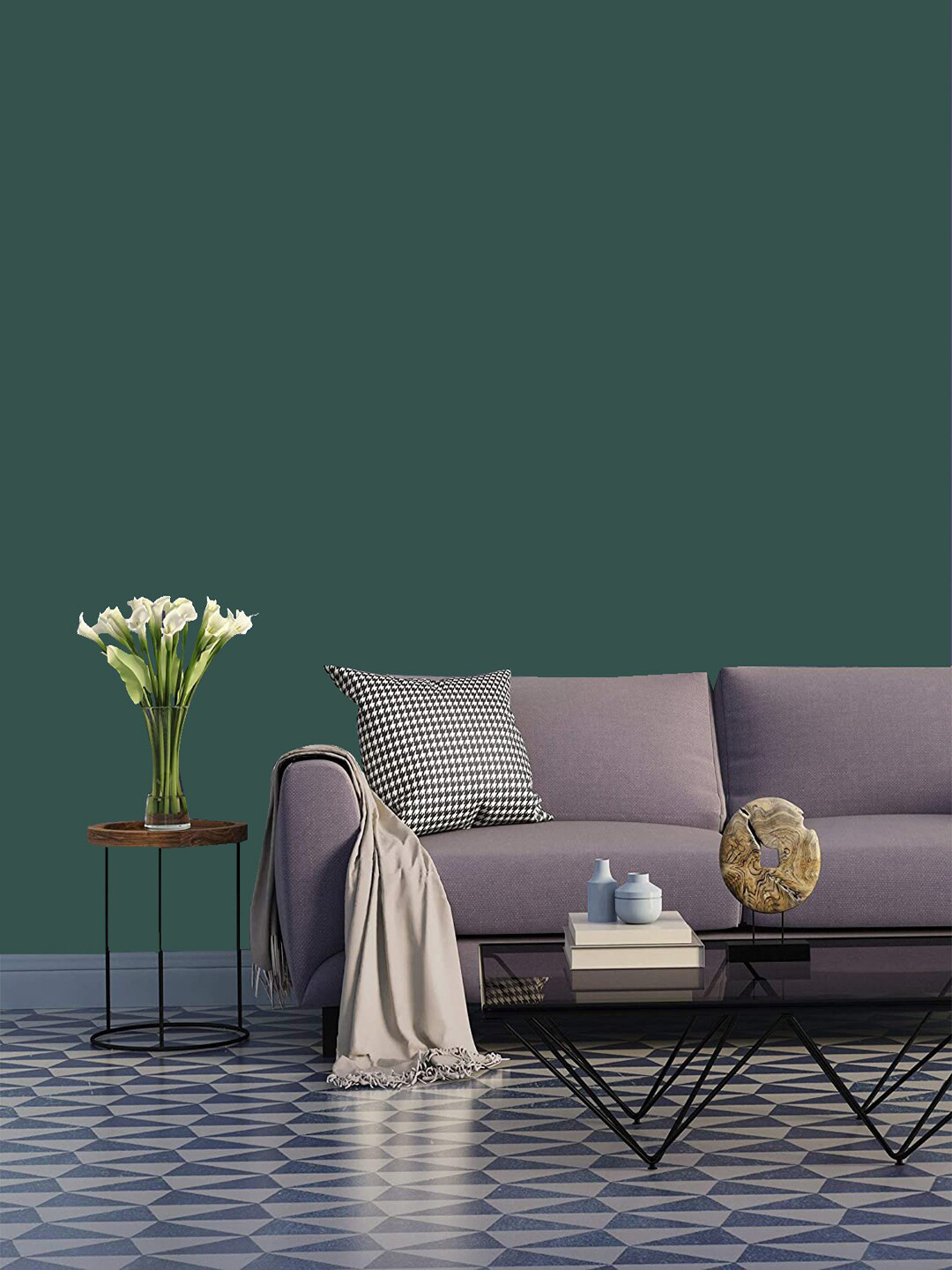 Jaamso Royals Green Solid Self Adhesive Wallpaper