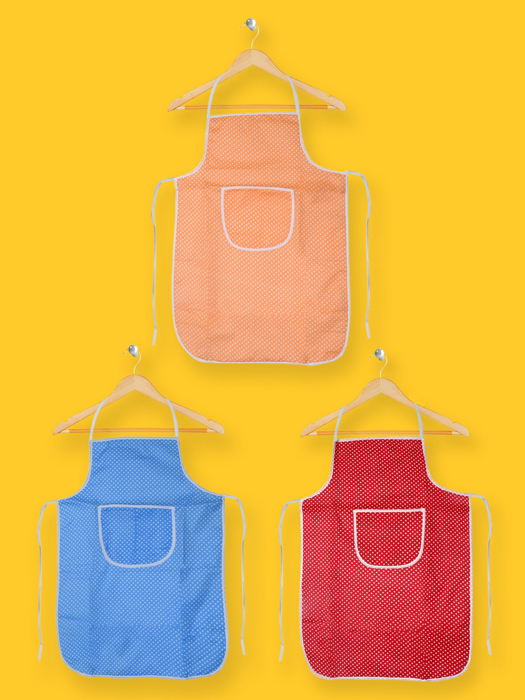 Kuber Industries Set Of 3 Printed Aprons