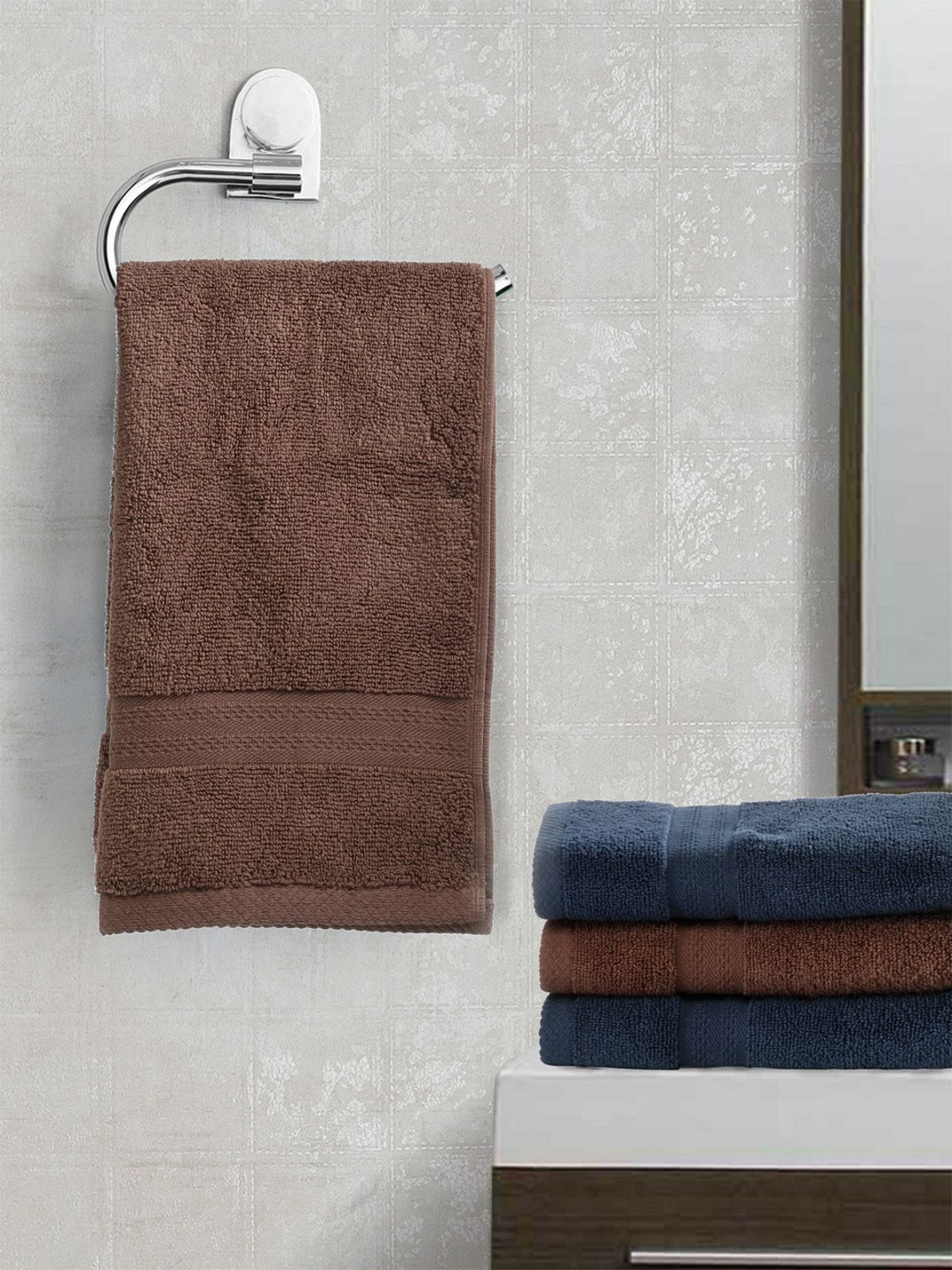 BIANCA Pack of 4 Multicoloured Zero-Twist Cotton Ultra-Fluffy Hand Towels