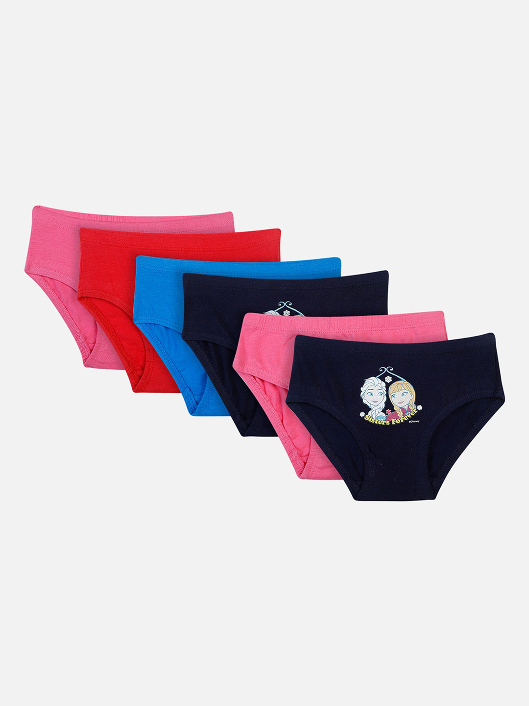 Bodycare Girls Pack Of 6 Assorted Frozen Hipster Briefs KIA7211-PK003_P6