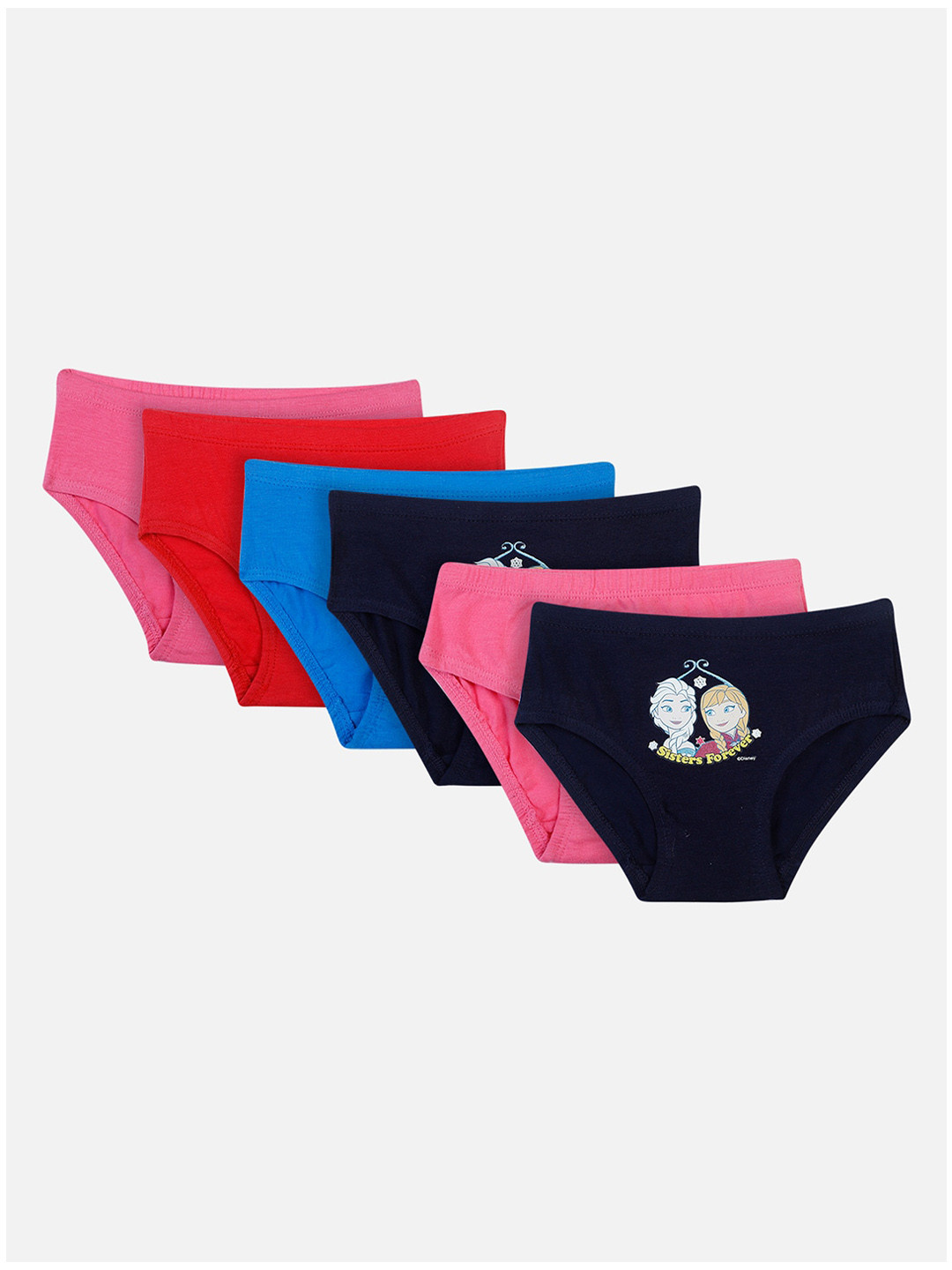 Bodycare Kids Girls Pack Of 6 Assorted Frozen Print Briefs KIA7211-PK006_P6