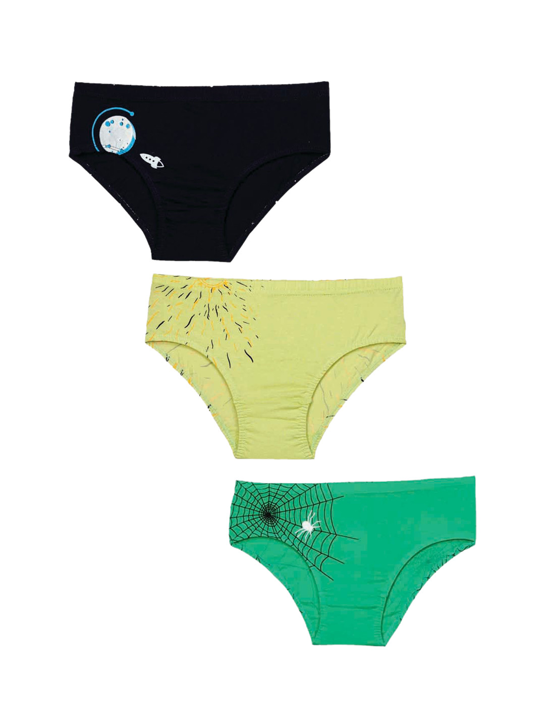Zoom Minimondo Kids Pack Of 3 Assorted Basic Briefs 7007-(2)-28