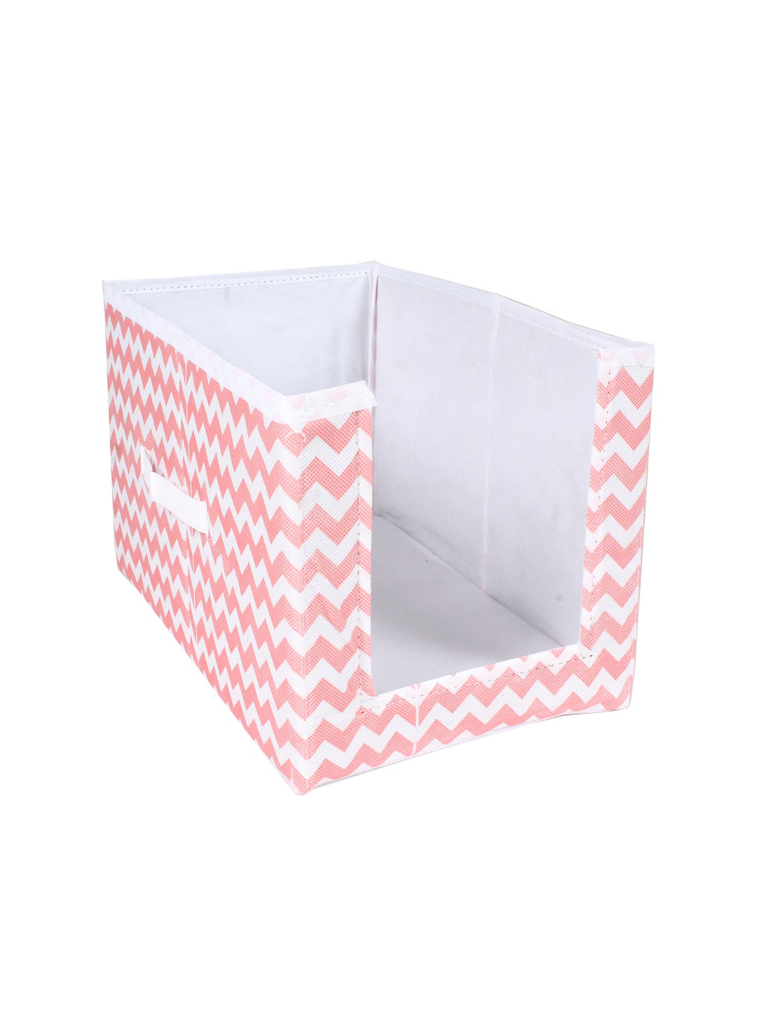 prettykrafts Peach-Coloured & White Printed Shirt Stacker Closet Organizer