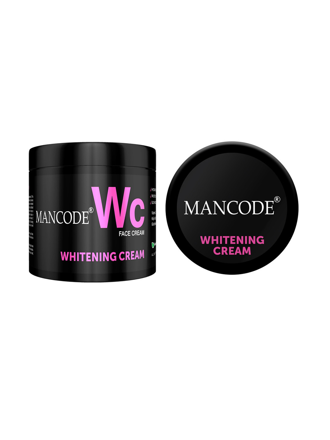 Mancode Whitening Cream for Glowing Radiant Skin & Dark Spots with UV Protection - 100g