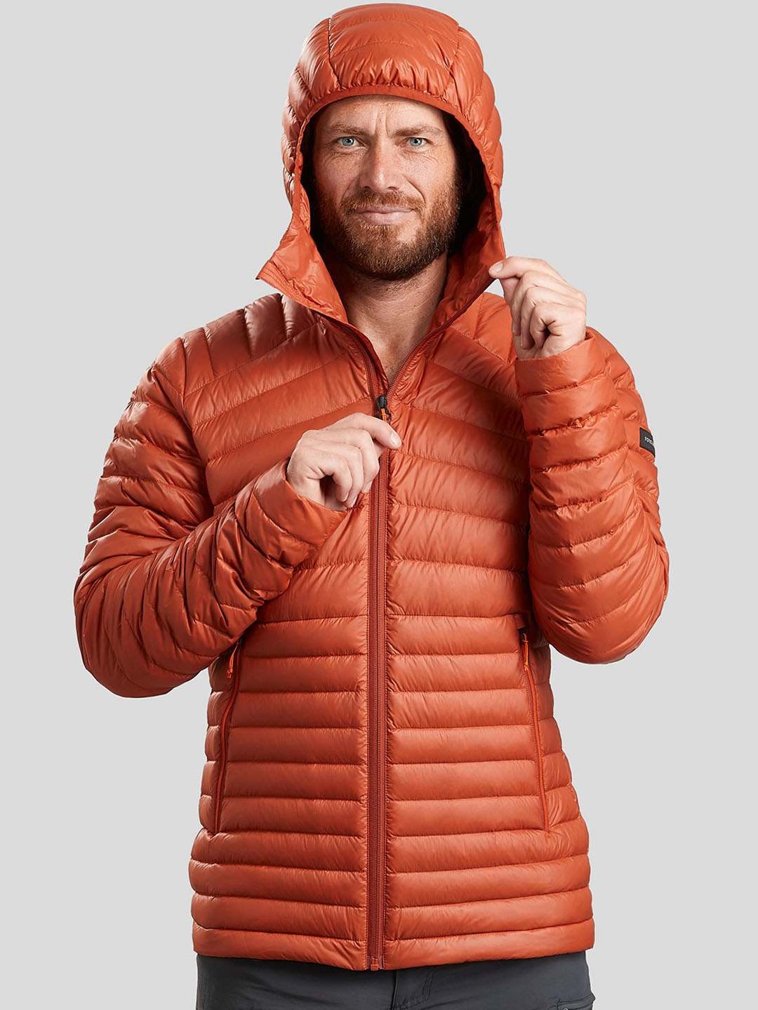 Buy FORCLAZ By Decathlon Men Solid Orange Upto 5 Degrees Hooded Down Feather Puffer Jacket Jackets for Men 13899356 Myntra