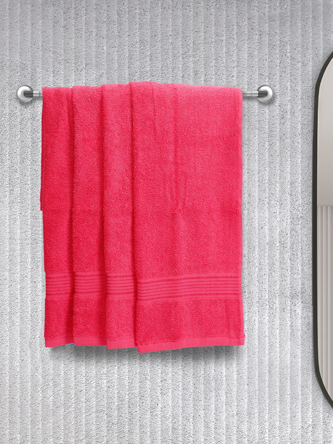 KOPA Cotton Pack Of 4 Pink Super Absorbent 380 GSM Hand Towels