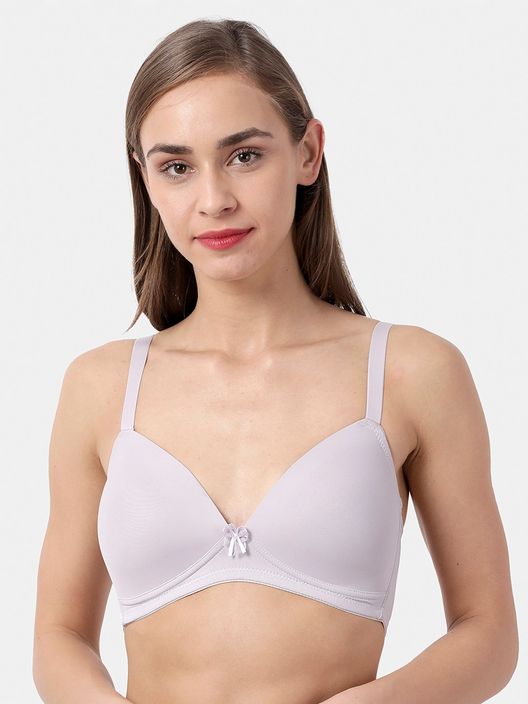 shyaway Purple Solid Non-Wired Lightly Padded Everyday Bra ST007-PastelLilac