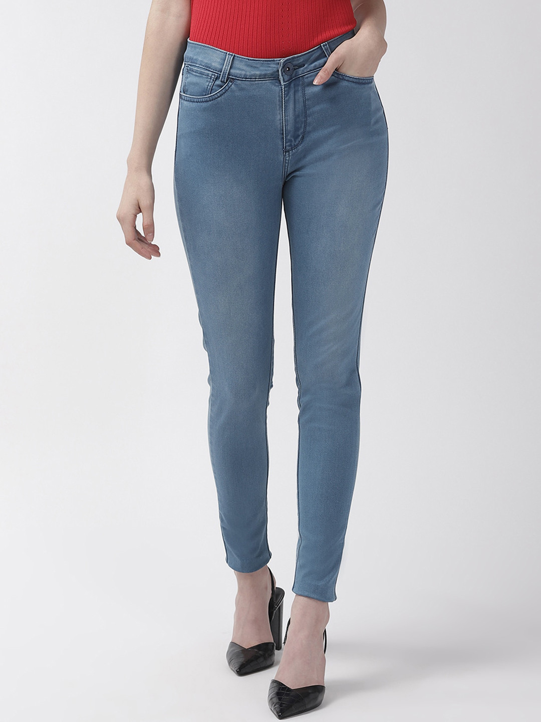 Xpose Women Navy Blue Skinny Fit Jeans