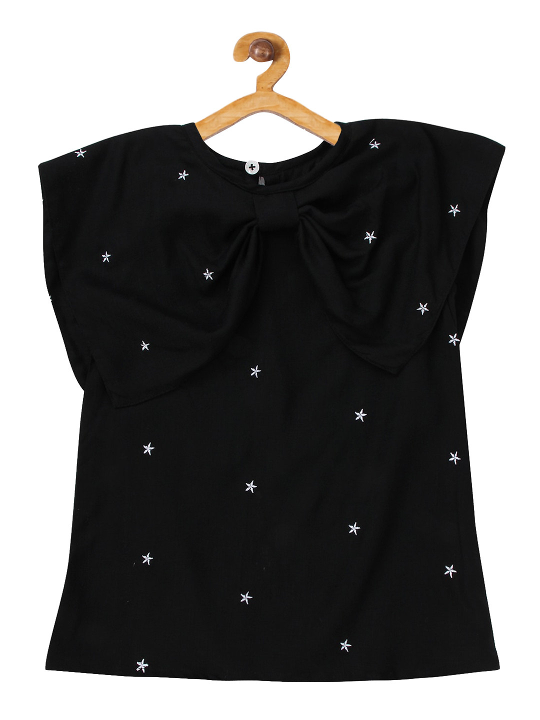 Knitting Doodles Black Floral Regular Top