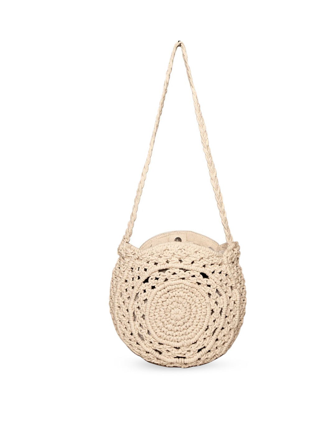 ASTRID Off-White Self Design Sling Bag