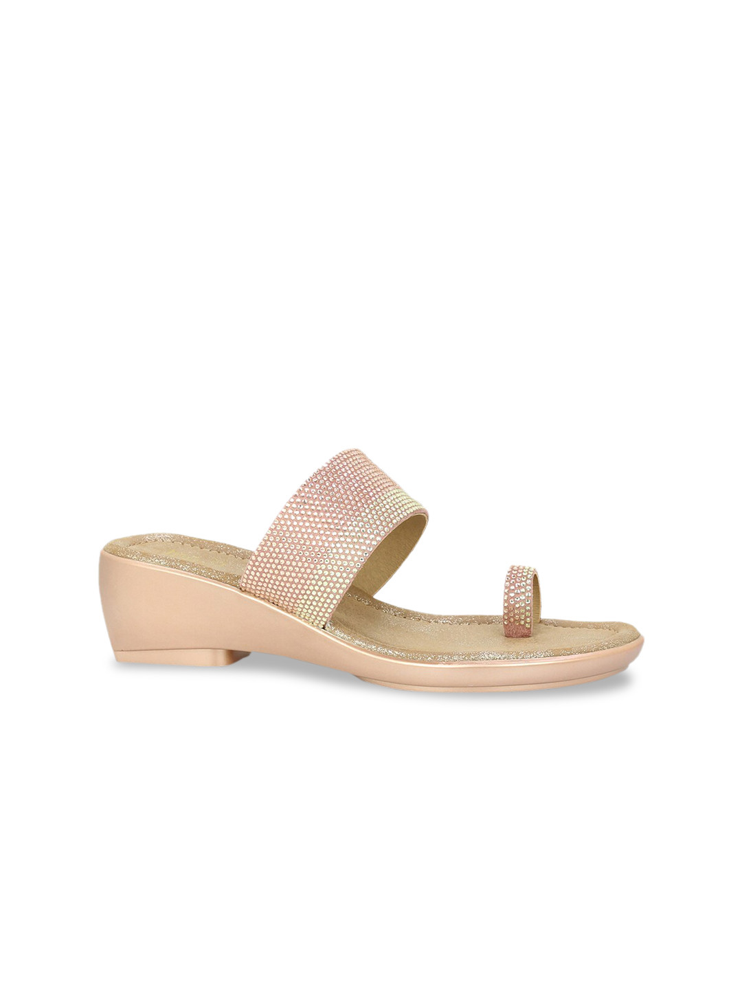 Inc 5 Women Rose & Cream-Coloured Embellished Comfort Heels