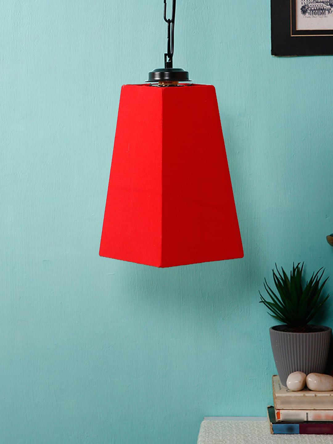 Devansh Red Solid Traditional Hanging Light
